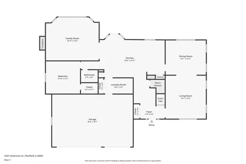 Floorplan - 13521 Arborview Cir, Plainfield, IL 60585 photo 1 of 3