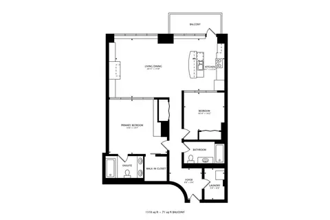 Floorplan - 70 E 18th St #2D, Chicago, IL 60616 photo 1 of 1