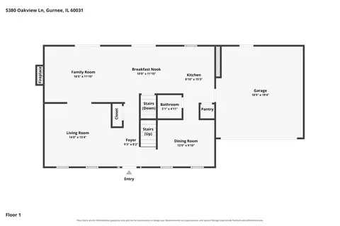 Floorplan - 5380 Oakview Ln, Gurnee, IL 60031 photo 3 of 4