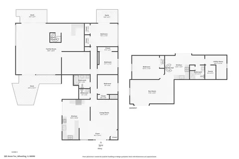 Floorplan - 385 Anne Ter, Wheeling, IL 60090 photo 1 of 1