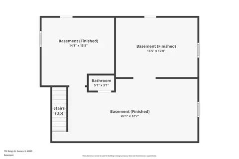 Floorplan - 732 Bangs St, Aurora, IL 60505 photo 1 of 4