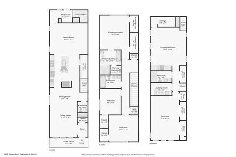 Floorplan - 2012 Maple Ave, Evanston, IL 60201 photo 1 of 1