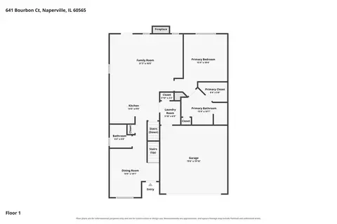 Floorplan - 641 Bourbon Ct, Naperville, IL 60565 photo 1 of 3