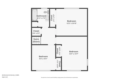 Floorplan - 205 Glenview Rd, Glenview, IL 60025 photo 2 of 3
