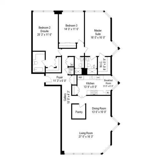 Floorplan - 400 E Ohio St #2003, Chicago, IL 60611 photo 1 of 1