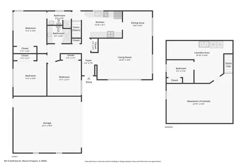 Floorplan - 807 E Golfview Dr, Mount Prospect, IL 60056 photo 1 of 1