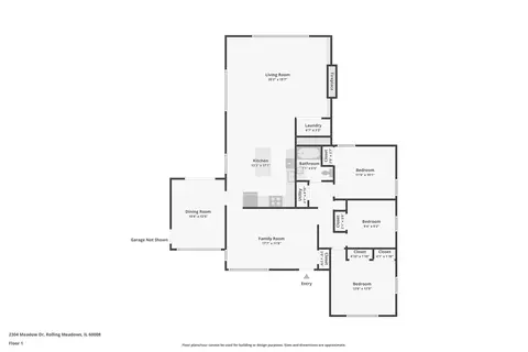 Floorplan - 2304 Meadow Dr, Rolling Meadows, IL 60008 photo 1 of 1