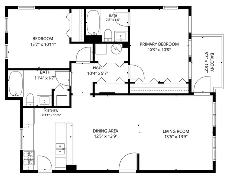 Floorplan - 1500 S Halsted St #2A, Chicago, IL 60607 photo 1 of 1