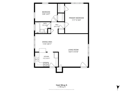 Floorplan - 1535 Monroe Ave #2, River Forest, IL 60305 photo 1 of 2