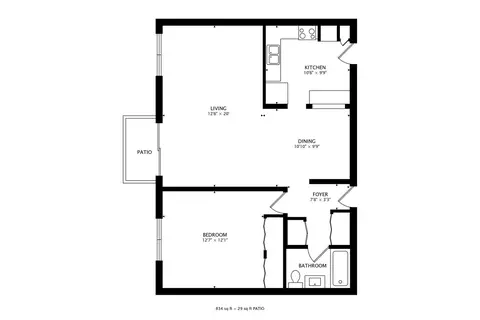 Floorplan - 9518 Dee Rd #1E, Des Plaines, IL 60016 photo 1 of 1