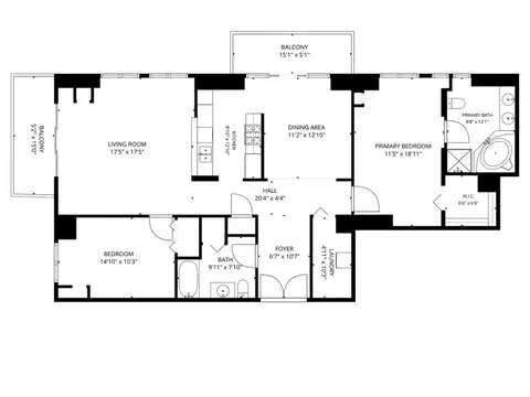 Floorplan - 41 E 8th St #2301, Chicago, IL 60605 photo 1 of 1