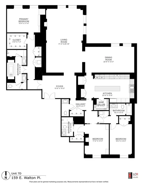 Floorplan - 159 E Walton Pl #7D, Chicago, IL 60611 photo 1 of 1