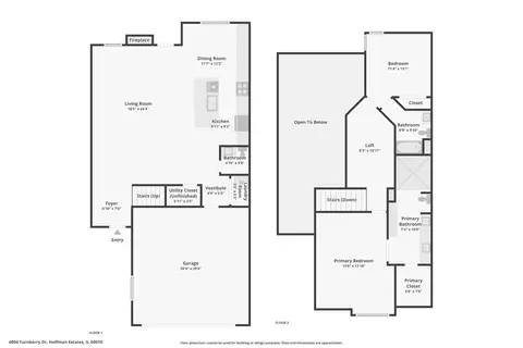 Floorplan - 4804 Turnberry Dr, Hoffman Estates, IL 60010 photo 3 of 3