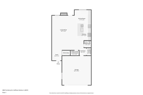 Floorplan - 4804 Turnberry Dr, Hoffman Estates, IL 60010 photo 1 of 3