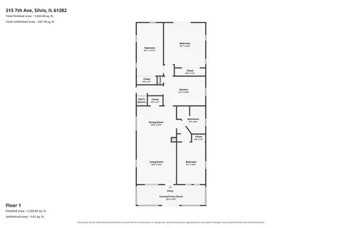 Floorplan - 315 7th Ave, Silvis, IL 61282 photo 1 of 2