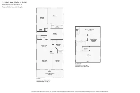 Floorplan - 315 7th Ave, Silvis, IL 61282 photo 2 of 2