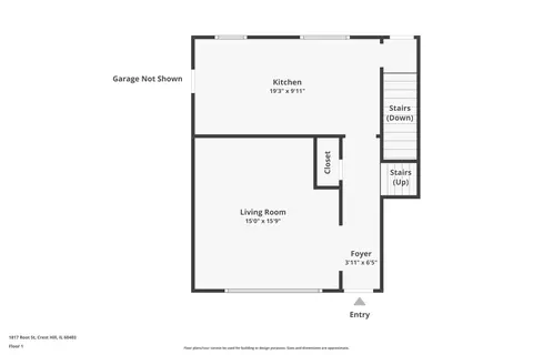 Floorplan - 1817 Root St, Crest Hill, IL 60403 photo 3 of 4