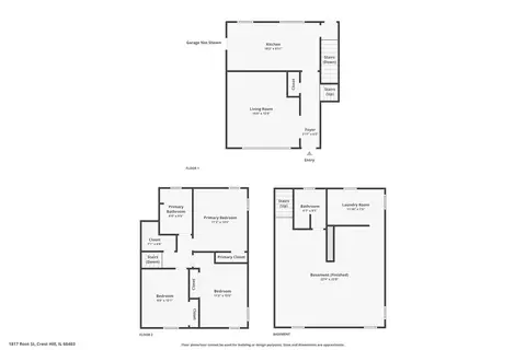 Floorplan - 1817 Root St, Crest Hill, IL 60403 photo 1 of 4