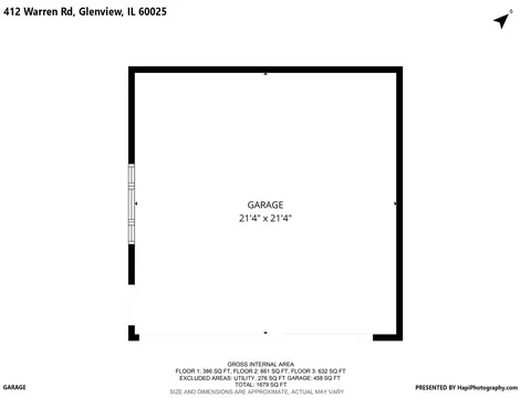 Floorplan - 412 Warren Rd, Glenview, IL 60025 photo 2 of 4