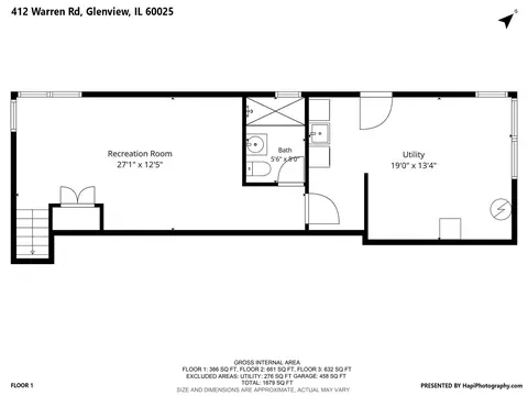 Floorplan - 412 Warren Rd, Glenview, IL 60025 photo 4 of 4