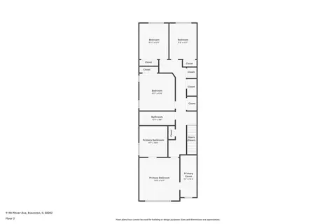 Floorplan - 1118 Pitner Ave, Evanston, IL 60202 photo 2 of 3