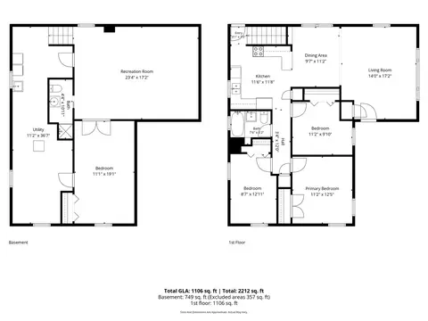 Floorplan - 1205 Evergreen St, Wheaton, IL 60187 photo 3 of 3