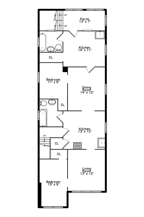 Floorplan - 2714 E 93rd St, Chicago, IL 60617 photo 1 of 3