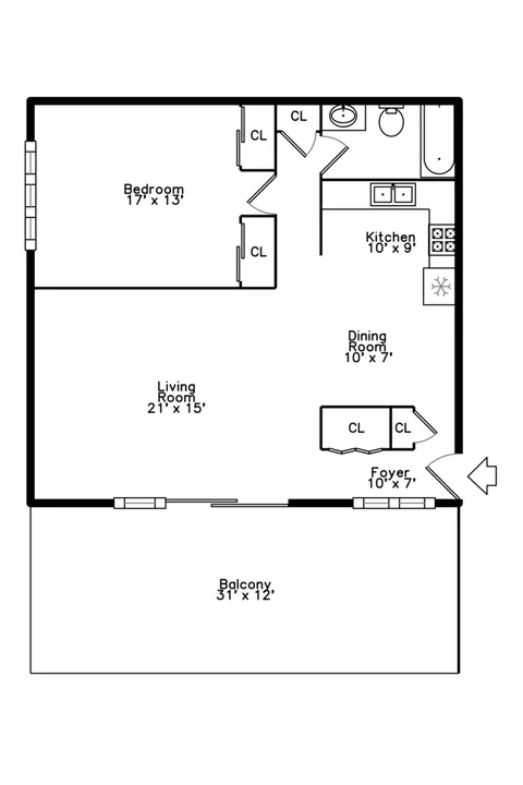 Floorplan - 1633 River St #2A, Des Plaines, IL 60016 photo 2 of 2