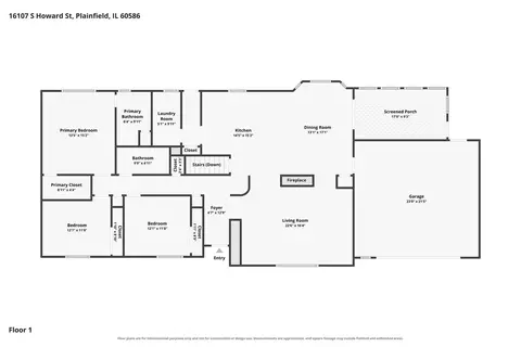 Floorplan - 16107 S Howard St, Plainfield, IL 60586 photo 1 of 3