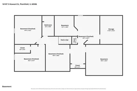 Floorplan - 16107 S Howard St, Plainfield, IL 60586 photo 2 of 3