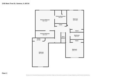 Floorplan - 2105 Bent Tree Dr, Geneva, IL 60134 photo 2 of 3