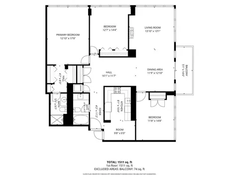 Floorplan - 200 E Delaware Pl #4F, Chicago, IL 60611 photo 2 of 2