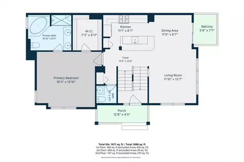 Floorplan - 1951 Potomac Ct, Wheeling, IL 60090 photo 2 of 4