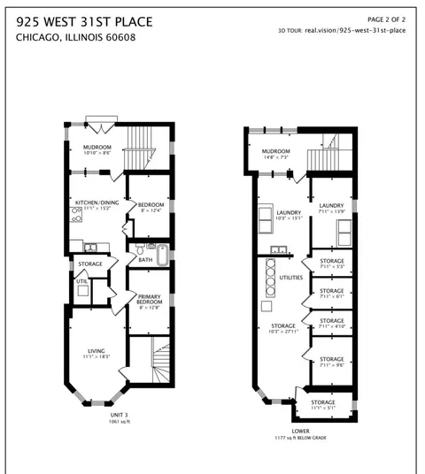 Floorplan - 925 W 31st Pl, Chicago, IL 60608 photo 1 of 2
