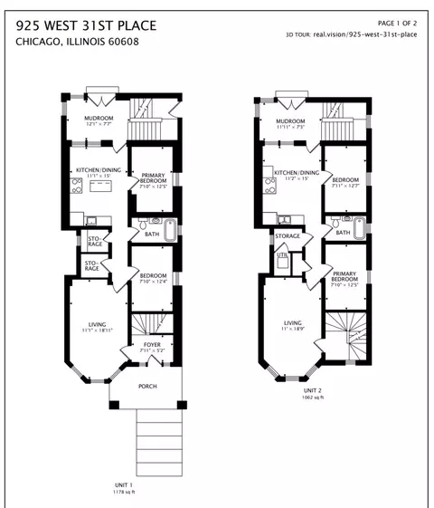 Floorplan - 925 W 31st Pl, Chicago, IL 60608 photo 2 of 2