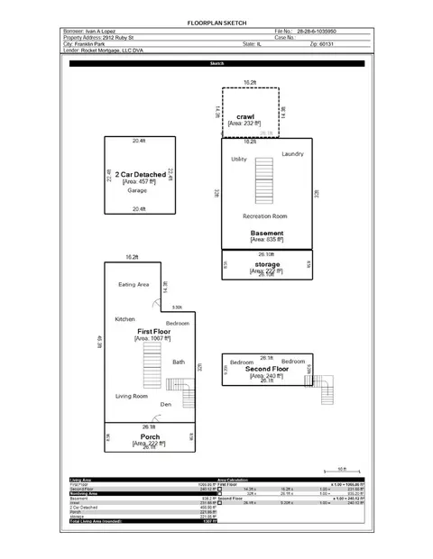 Floorplan - 2912 Ruby St, Franklin Park, IL 60131 photo 1 of 1