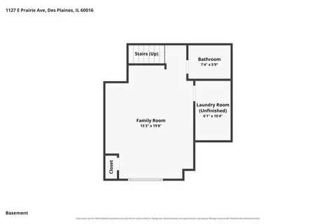 Floorplan - 1127 E Prairie Ave, Des Plaines, IL 60016 photo 1 of 5