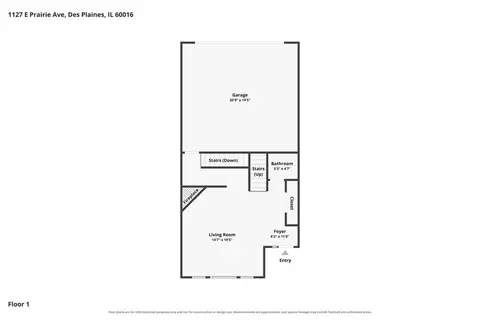 Floorplan - 1127 E Prairie Ave, Des Plaines, IL 60016 photo 3 of 5