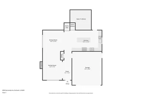 Floorplan - 8200 S Normandy Ave, Burbank, IL 60459 photo 2 of 4