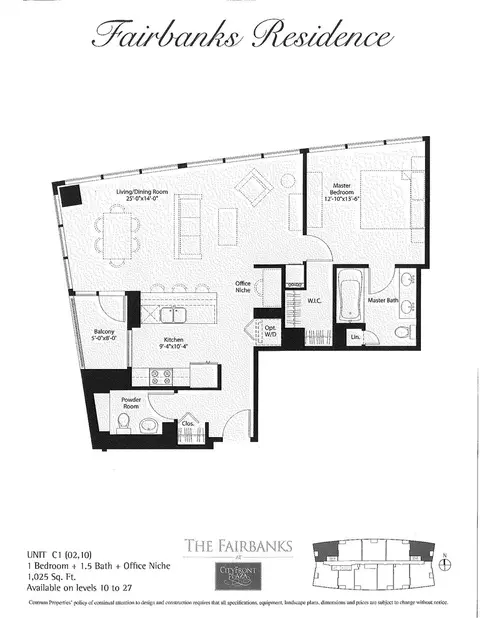 Floorplan - 240 E Illinois St #1102, Chicago, IL 60611 photo 1 of 1