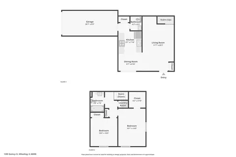 Floorplan - 1205 Quincy Ct, Wheeling, IL 60090 photo 2 of 3