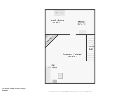 Floorplan - 793 Lakeside Circle Dr, Wheeling, IL 60090 photo 3 of 3