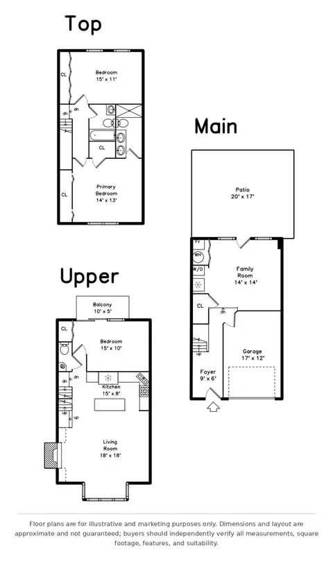 Floorplan - 1411 W Harrison St, Chicago, IL 60607 photo 1 of 1