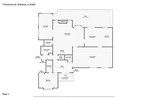Floorplan - 7 Pinehurst Dr, Mattoon, IL 61938 photo 1 of 4