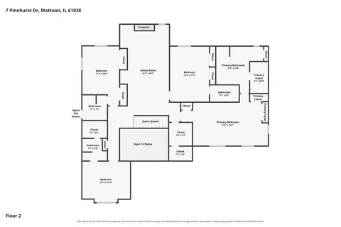 Floorplan - 7 Pinehurst Dr, Mattoon, IL 61938 photo 2 of 4