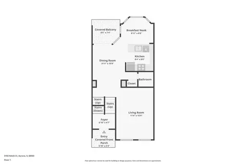 Floorplan - 3193 Ketch Ct, Aurora, IL 60503 photo 1 of 4