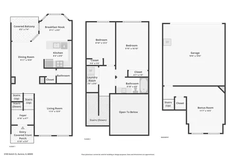 Floorplan - 3193 Ketch Ct, Aurora, IL 60503 photo 4 of 4