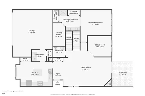 Floorplan - 1 Waterfront Ct, Algonquin, IL 60102 photo 1 of 4
