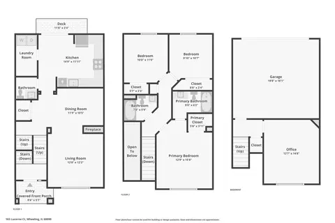 Floorplan - 163 Lucerne Ct, Wheeling, IL 60090 photo 1 of 1