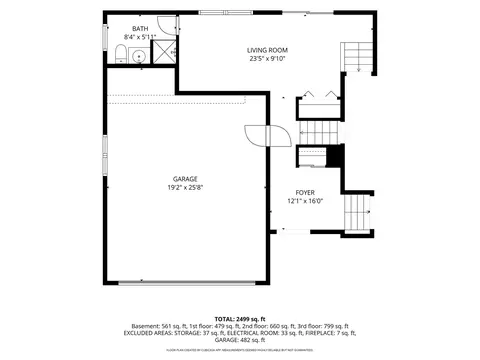 Floorplan - 539 Sandy Ln, Des Plaines, IL 60016 photo 2 of 4